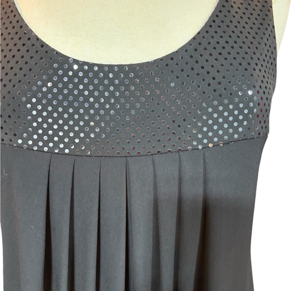 Dress Barn Black Sequin Pleated Tank Dress - Picture 9 of 11